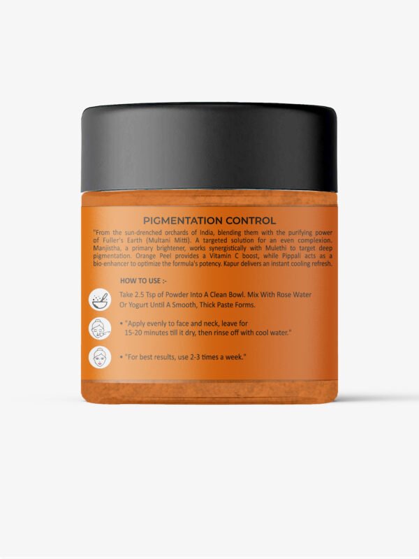 “Orange face pack for glowing and bright skin”