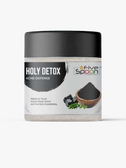“Charcoal face mask for deep cleansing and detox”